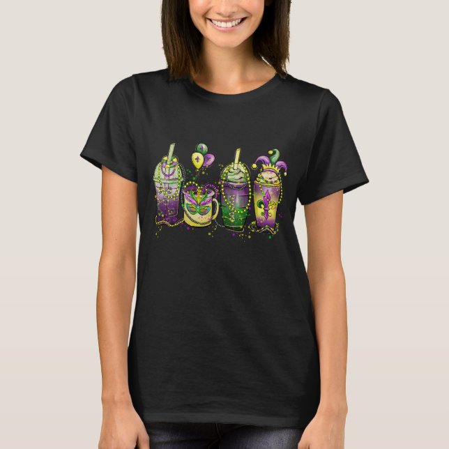 CAMISETA BEBIDAS DE GRÁFICO DOURADAS VERDE PURAS (Frente)