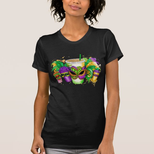CAMISETA BEBIDAS DE GRÁFICO DOURADAS VERDE PURAS (Frente)
