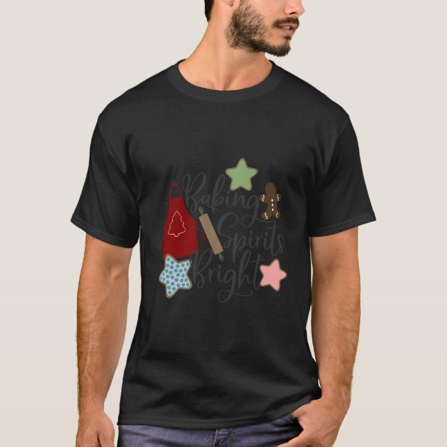Camiseta Bebidas de Natal, Espíritos Brilhantes, Longa Capa (Frente)