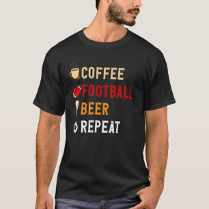 Camiseta Bebidas Engraçadas Ao Lover Café, Futebol, Repetiç