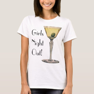 Camiseta Bebidas Vintage, Coquetel de Azeitona Martini