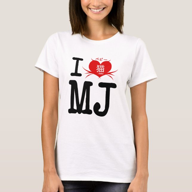 Camiseta Bebii Neko: MIM <3 MJ (Frente)