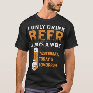 Camiseta Bebo Cerveja 3 Dias Por Semana Artesanato Engraçad