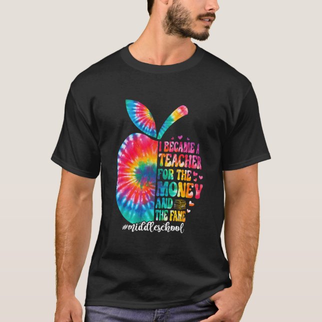 Camiseta Became A Teacher Middle School Teaching Back To (Frente)