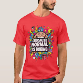 Camiseta Because Normal Is Boring – Funny Pop Art T-Shirt