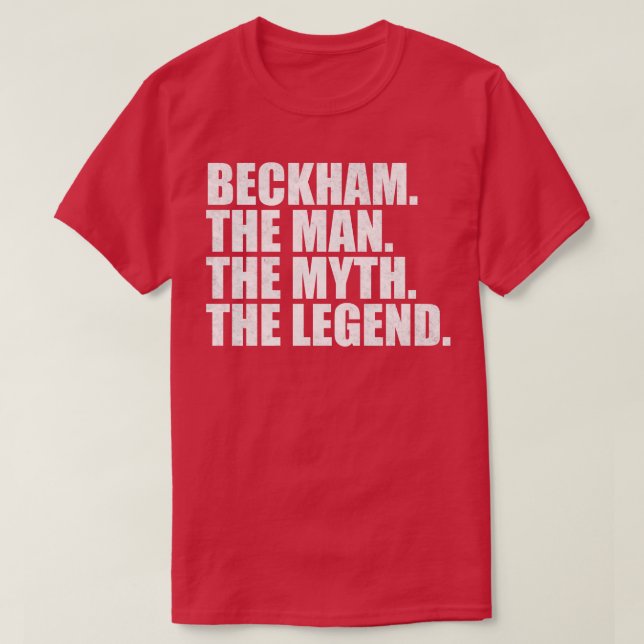 Camiseta Beckham Nome Beckham Nome dado Beckham (Frente do Design)