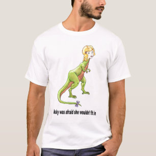 Camiseta Becky estava receoso que não caberia dentro