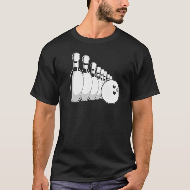 Camiseta Beco Bowler da Equipe da boliche (Frente)