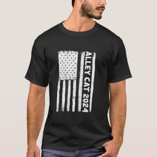 Camiseta Beco Engraçado Cat 2024 Eleição American Flag Pro 