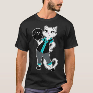 Camiseta Beco Sassy Equipe de Boliches de Gato do Lado de T