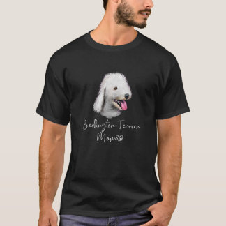 Camiseta Bedlington Terrier Mãe Cachorro Cachorro Bonito