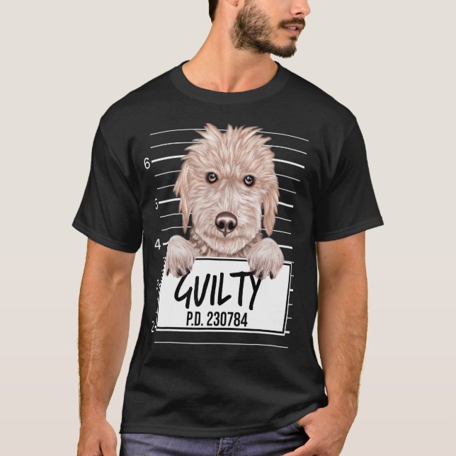 Camiseta Bedlington Terrier Mugshot Guilty Dog (Frente)