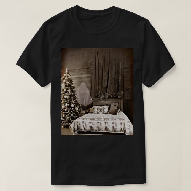 Camiseta Bedsheet Ghost Victorian Natal (Frente do Design)