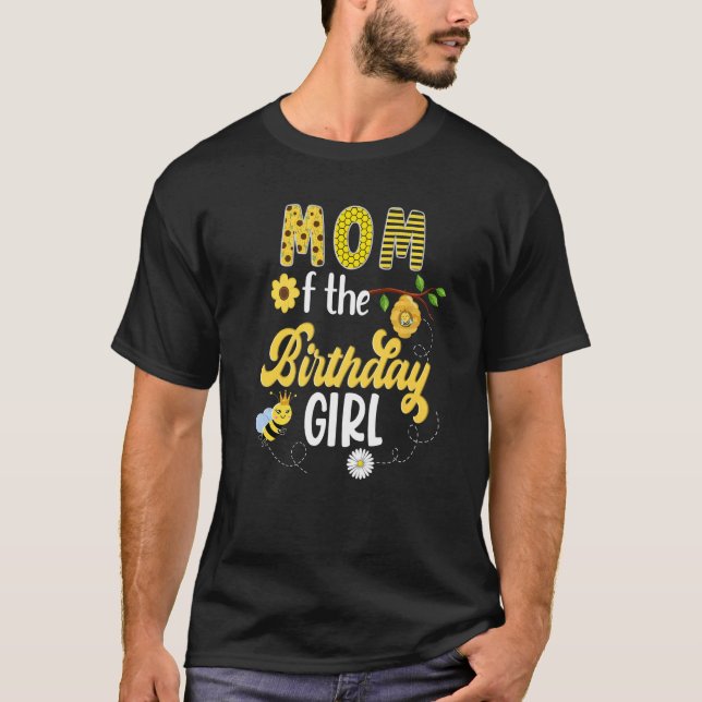 Camiseta Bee Bumblebee Girl Birthday Hive Sweet 1rua Party  (Frente)