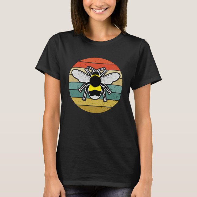 Camiseta bee bumblebee insect animal love retro (Frente)