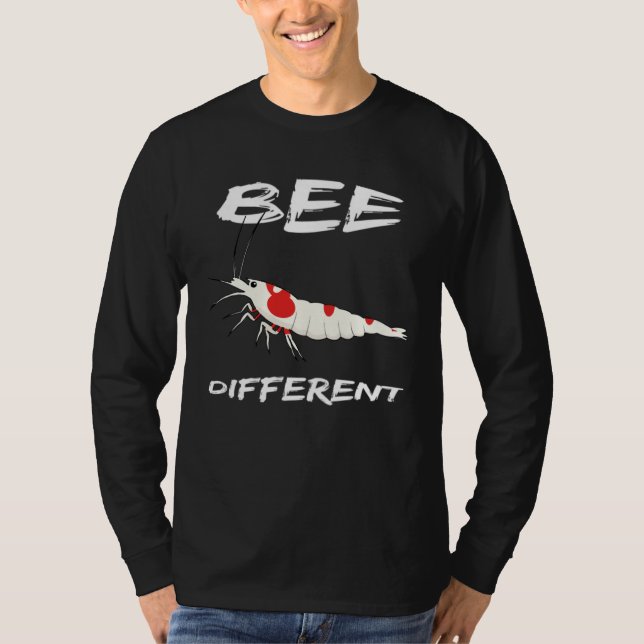 Camiseta Bee Different  RedBee   for Aquarians  Shrimp (Frente)