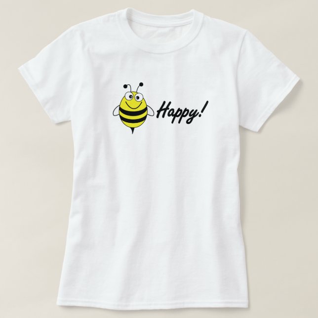 Camiseta Bee Happy (Frente do Design)