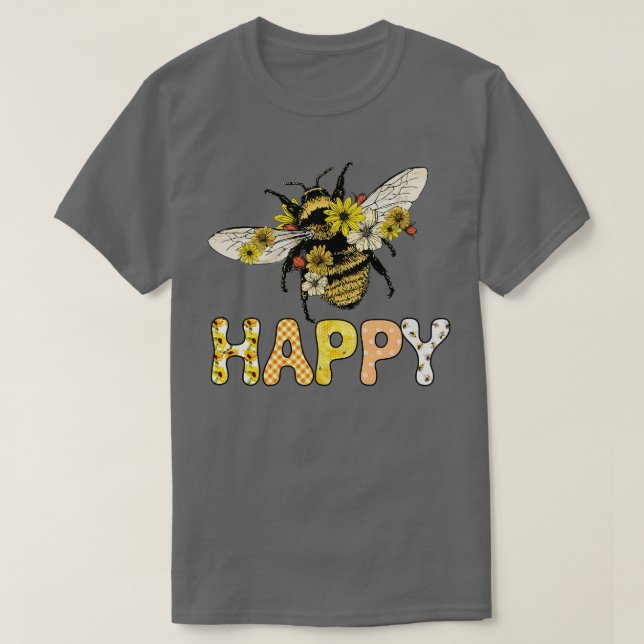 Camiseta Bee Happy 1 (Frente do Design)