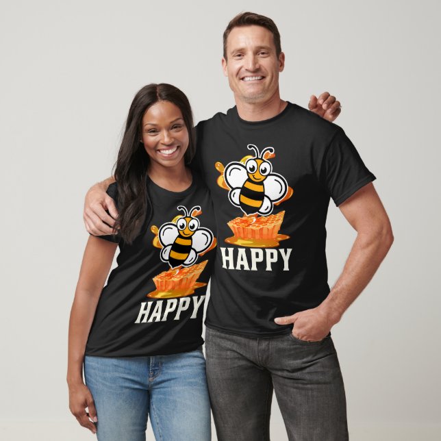 Camiseta Bee Happy Honeycomb (Unissex)