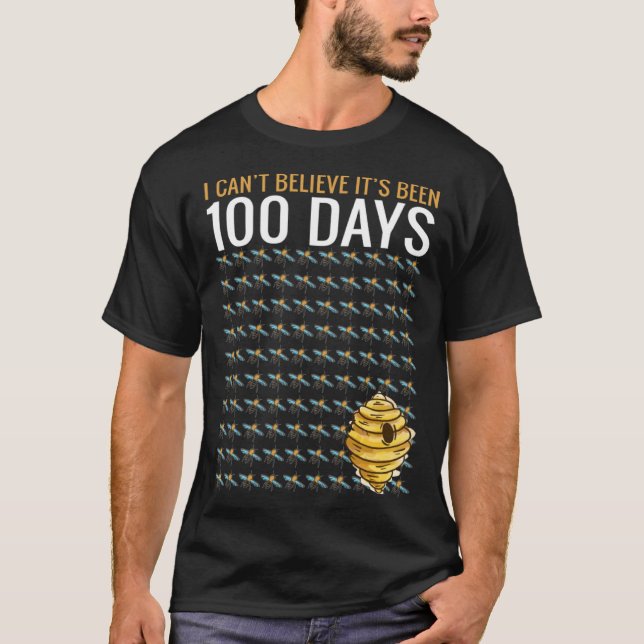Camiseta Bee Hive Tree 100 Days Of School Teacher Boys (Frente)