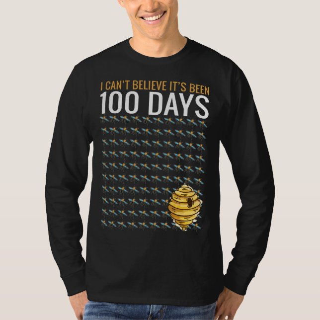 Camiseta Bee Hive Tree 100 Days Of School Teacher Boys (Frente)
