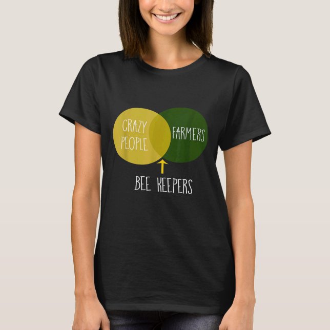 Camiseta Bee Keeper Venn Diagram Beekeeping Apparel Witty (Frente)
