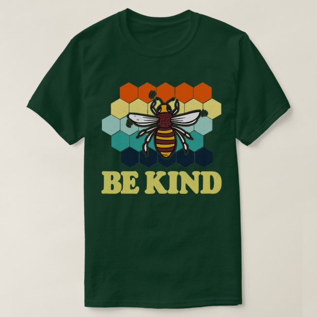 Camiseta Bee Kind Bee and Honeycomb Design  (Frente do Design)