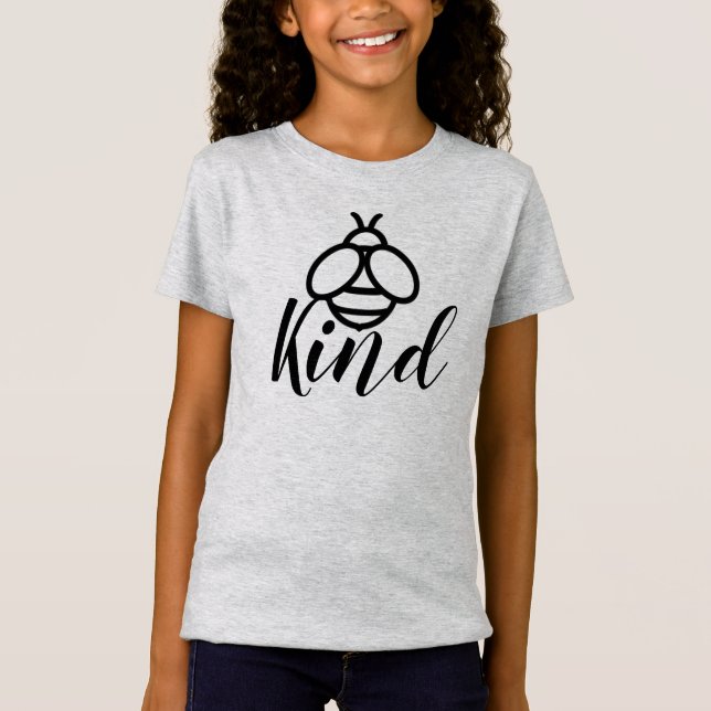 Camiseta Bee Kind seja bom design gráfico de abelhão (Frente)