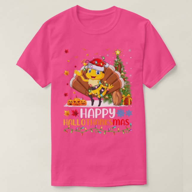 Camiseta Bee Lover Engraçado, Feliz Bee OláObrigadoMas (Frente do Design)