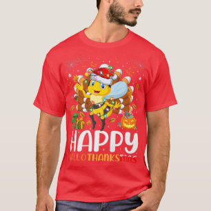 Camiseta Bee Lover Halloween Feliz Natal Hallothanksmas