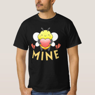 Camiseta BEE MINE - SER MINHA ENGRAÇADA VALENTINE DAY T-Shi