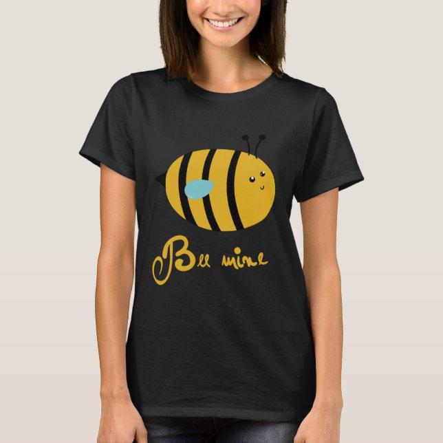 Camiseta Bee Mine Valenties Dia Abelhas Roupa Meninas Menin (Frente)