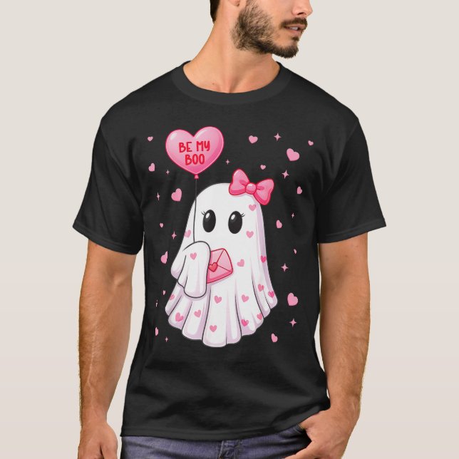 Camiseta Bee My Boo Heart Boo Ghost Valentine Outfit Women  (Frente)