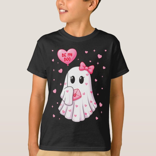 Camiseta Bee My Boo Heart Boo Ghost Valentine Outfit Women  (Frente)