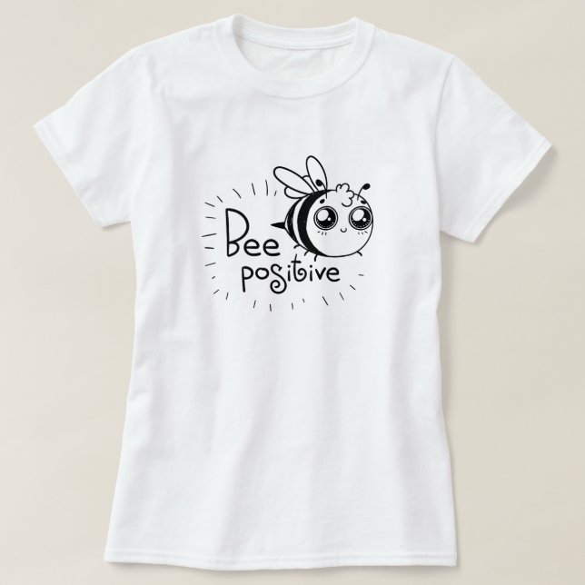 Camiseta Bee Positive (Frente do Design)