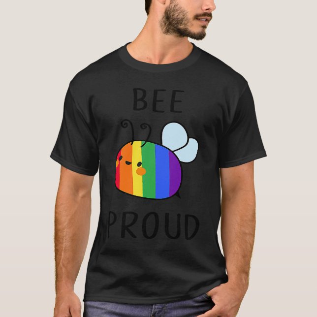 Camiseta Bee Proud LGBT LGBT Gay Transgender Pride (Frente)