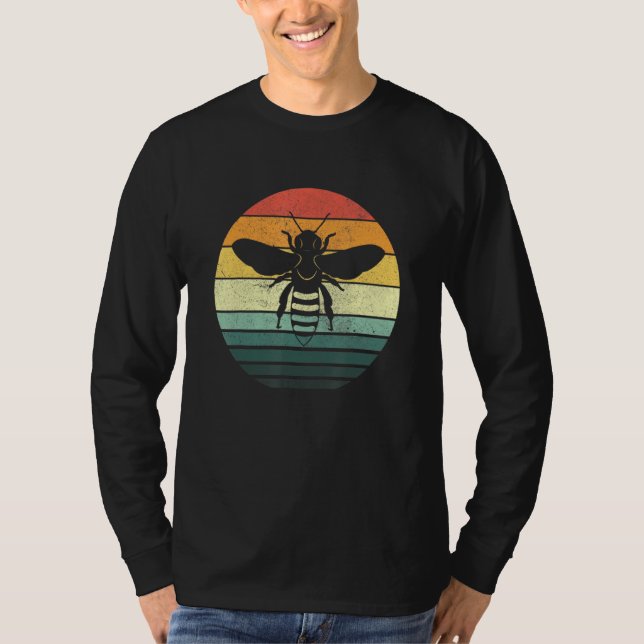Camiseta Bee Sunset Retro Vintage Beekeeper (Frente)