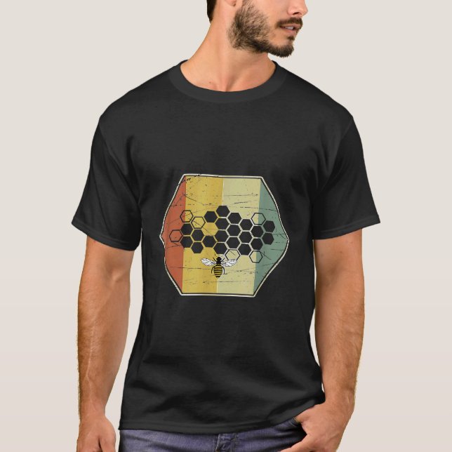 Camiseta Bee Whisperer Honeycomb Retro Bee Beekeeper (Frente)