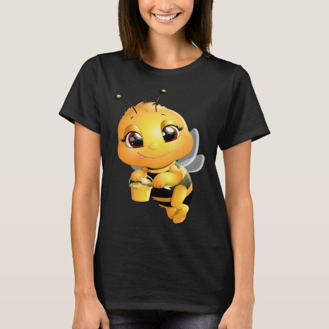 Camiseta Bee with Honey Cute Girls Bee (Frente)