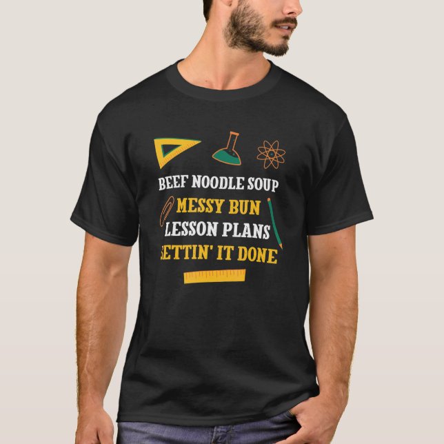 Camiseta Beef Noodle Soup Mensagem Bun Planta Engraçado Tea (Frente)