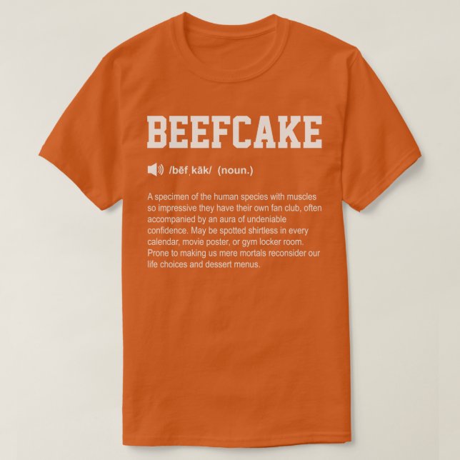 Camiseta Beefcake Engraçado Gym Significa (Frente do Design)