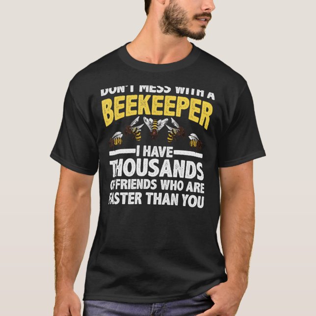 Camiseta Beehiv Art Men Beekeeper Beehiv (Frente)