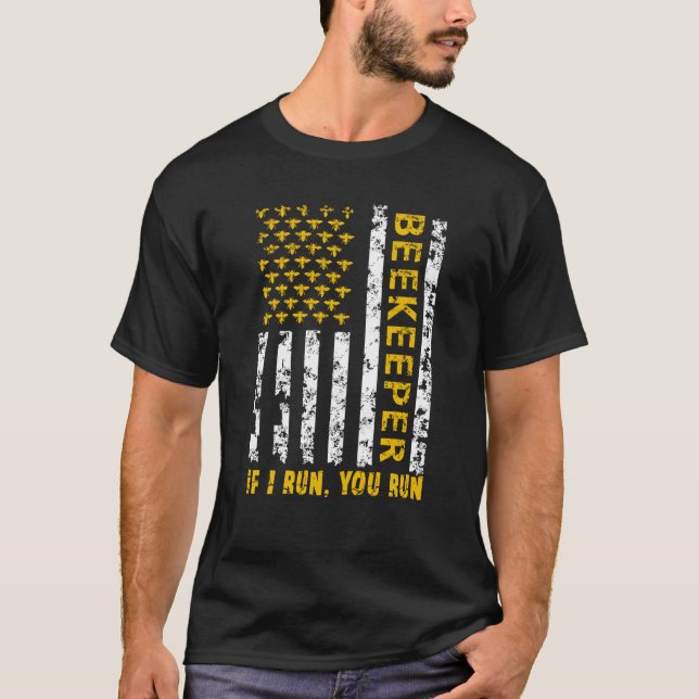Camiseta Beekeeper Men Women US Flag Honeybee Beekeeping Be (Frente)
