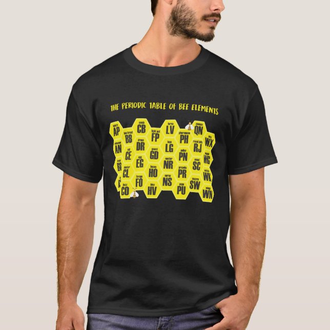 Camiseta Beekeeper Science Química de Mesas periódica (Frente)