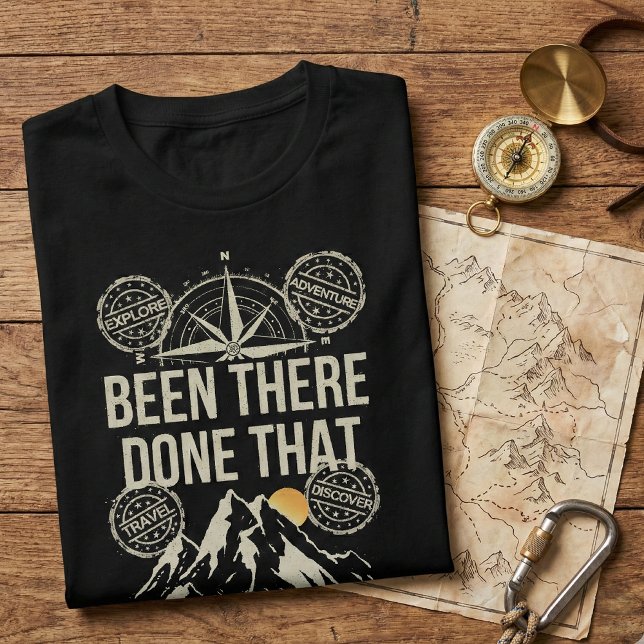 Camiseta Been There Done That Vintage Compass Montanha (Criador carregado)