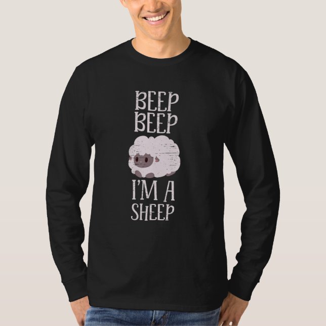 Camiseta Beep Beep I'm A Sheep Livestock Herd Farm Wool Ani (Frente)