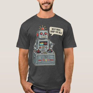 Camiseta Beep Boop Drop O Ritmo Robô