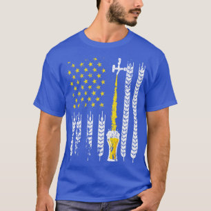 Camiseta Beer American Flag 4 de julho USA Brewer