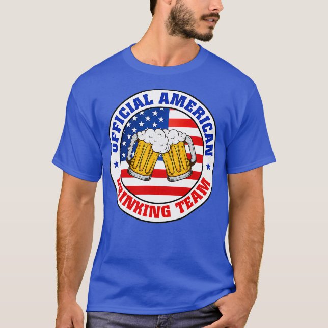 Camiseta Beer American Flag Independência Dia 4 de julho Ho (Frente)