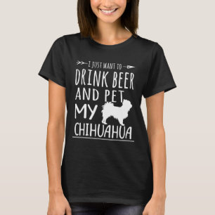 Camiseta Beer Amp Pet My Chihuahua Shirt Dog Amp Beer Lover